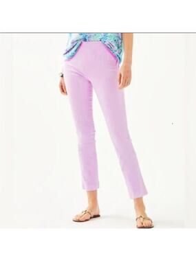 Lilly Pulitzer Women high Rise Crop Jeans Sz.8 lilac NWT Resort Wear Preppy